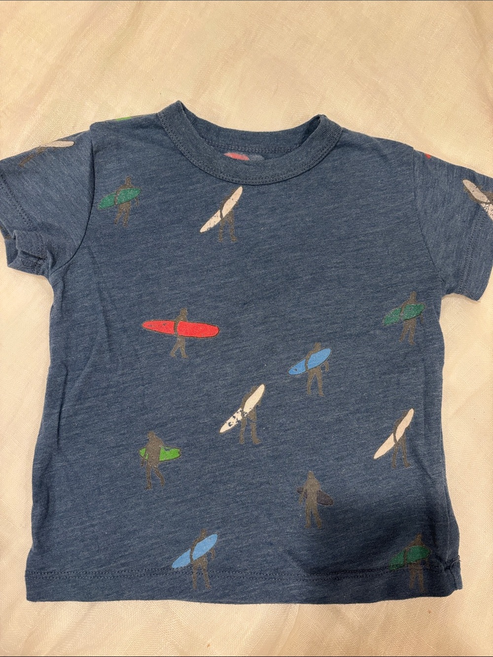 Chaser Blue Surfboard Print Tee with Multicolor Boards